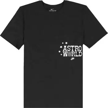 Футболка Cactus Jack by Travis Scott x Nike Look Mom I Can Fly II T-Shirt 'Black', черный