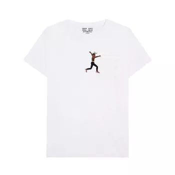 Футболка Cactus Jack by Travis Scott x Virgil Abloh By A Thread T-Shirt (Off-White Air Jordan 1 Version) 'White', белый