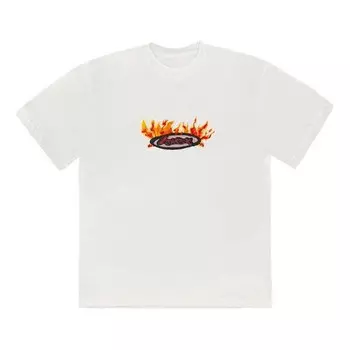 Футболка cactus jack flame t-shirt 'cream' Travis Scott, бежевый
