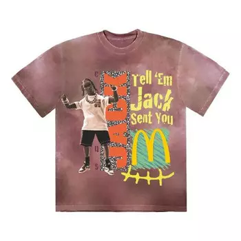 Футболка cactus jack x mcdonald's smile tee Travis Scott, фиолетовый