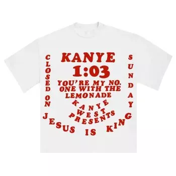 Футболка Cactus Plant Flea Market x Kanye West For JIK Tee III 'White', белый