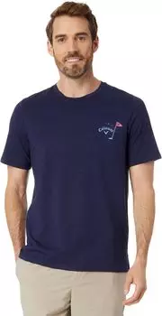 Футболка Callaway 19th Hole Trademark Novelty Short Sleeve Tee, цвет Peacoat