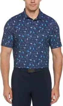 Футболка Callaway All Over Golf Ball & Tee Polo, цвет Peacoat
