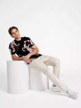 Футболка Calleja с пейсли Guess Factory, черный