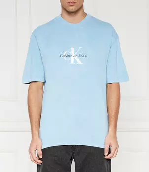 Футболка CALVIN KLEIN JEANS ARCHIVAL MONOLOGO Regular Fit, небесно-голубой