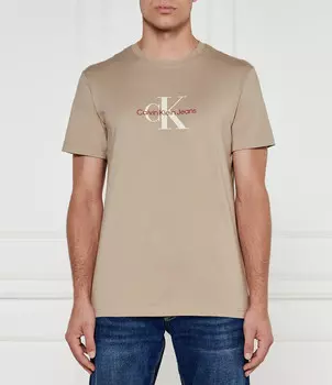 Футболка CALVIN KLEIN JEANS DISTRESSED Regular Fit, бежевый