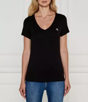 Футболка CALVIN KLEIN JEANS embroidery regular fit, черный