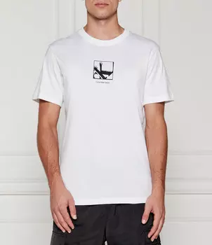 Футболка CALVIN KLEIN JEANS GRID BOX Regular Fit, белый