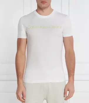 Футболка CALVIN KLEIN JEANS INSTITUTIONAL LOGO Slim Fit, белый