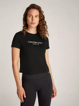 Футболка CALVIN KLEIN JEANS Institutional Regular Fit, черный