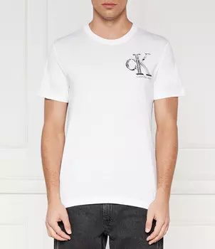 Футболка CALVIN KLEIN JEANS META MONOGRAM Regular Fit, белый