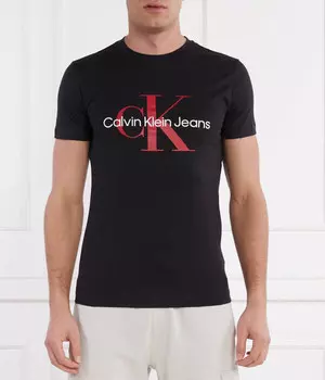Футболка Calvin Klein Jeans Monologo Slim Fit, черный
