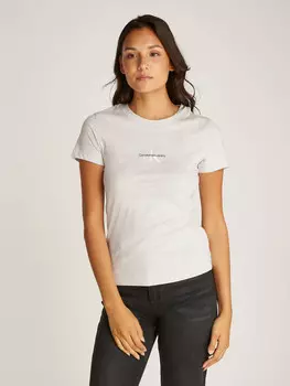 Футболка CALVIN KLEIN JEANS Regular Fit, пепельно-серый
