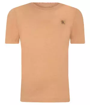 Футболка Calvin Klein Jeans с короткими рукавами, бежевый