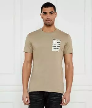 Футболка Calvin Klein Jeans Serif Box с графическим принтом, бежевый