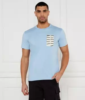 Футболка Calvin Klein Jeans Serif Box с графическим принтом, голубой