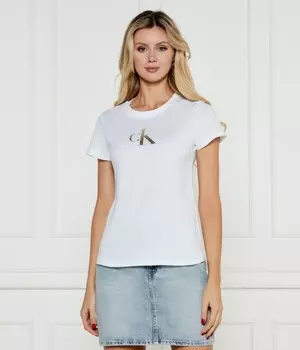 Футболка Calvin Klein Jeans Slim Fit, белый