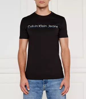 Футболка CALVIN KLEIN JEANS Slim Fit, черный