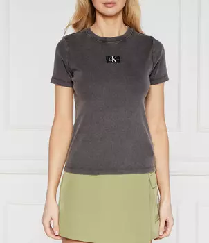 Футболка CALVIN KLEIN JEANS Slim Fit, цвет grafite