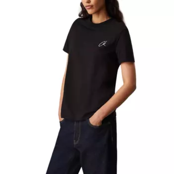 Футболка CALVIN KLEIN Regular, женская, черная, европейская версия