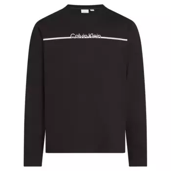 Футболка Calvin Klein Split Line Logo long sleeve, черный