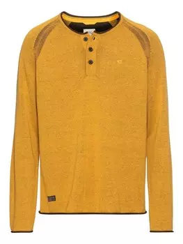 Футболка Camel Active Henleyshirt aus zertifiziertem Organic Cotton, желтый