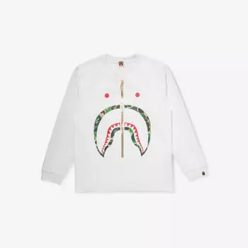 Футболка Camo Shark из хлопкового джерси A Bathing Ape, цвет whxgr