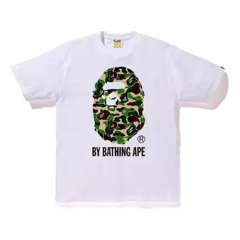 Футболка camouflage ape head logo t-shirt 'white green' A Bathing Ape, белый