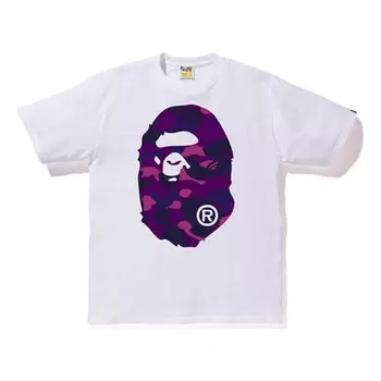 Футболка camouflage ape head t-shirt 'white purple' A Bathing Ape, белый
