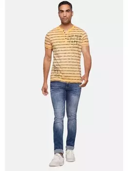 Футболка CAMP DAVID Henley-Shirt 'Paragliding Cape Town I', оранжевый