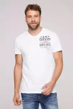 Футболка CAMP DAVID, хлопок, белый