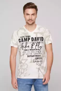 Футболка CAMP DAVID, хлопок, белый