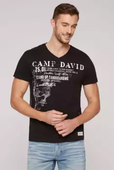 Футболка CAMP DAVID, хлопок, черный