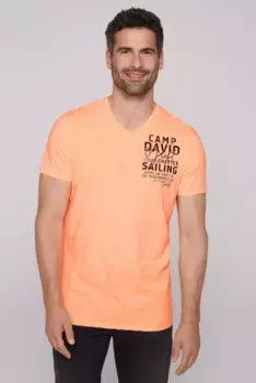 Футболка CAMP DAVID, хлопок, цвет Orange