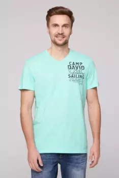Футболка CAMP DAVID, хлопок, зеленый