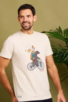 Футболка Camping Bear из 100% хлопка Brakeburn, бежевый