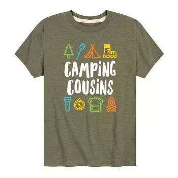 Футболка Camping Cousins для мальчиков 8–20 лет Licensed Character, зеленый