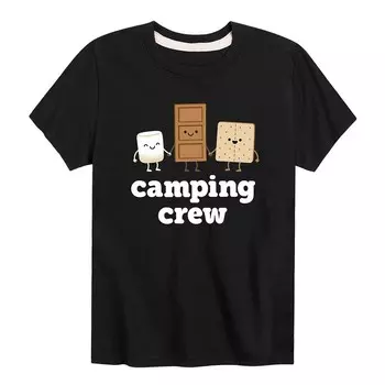 Футболка Camping Crew Smores для мальчиков 8–20 лет с рисунком Licensed Character, черный