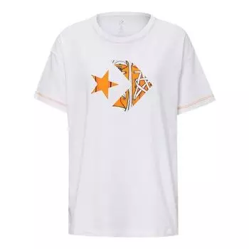 Футболка canvas shoes logo print short-sleeved white Converse, белый