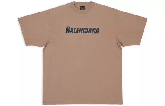 Футболка Caps Boxy Fit Vintage Jersey Balenciaga, светло-коричневый