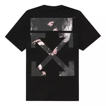 Футболка caravaggio arrow t-shirt 'black' Off-White, черный
