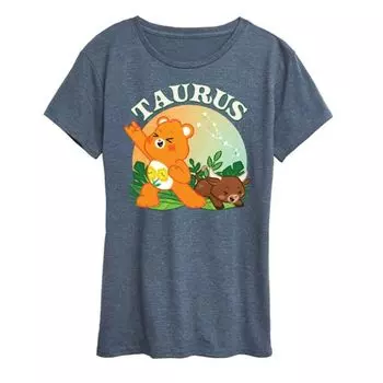 Футболка Care Bears для женщин с принтом "Телец" Licensed Character, синий
