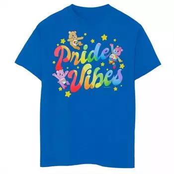Футболка Care Bears Pride Vibes с надписью Happy Rainbow для мальчиков 8–20 лет Licensed Character
