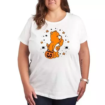 Футболка Care Bears размера плюс с рисунком «Хэллоуин» или с милым рисунком Licensed Character, белый