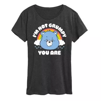 Футболка "Care Bears" с надписью "Я не ворчун, это ты" Licensed Character, цвет heather charcoalgray
