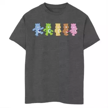 Футболка Care Bears Walk Groupshot для мальчиков 8–20 лет Licensed Character, цвет Charcoal Heather