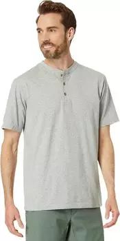 Футболка Carefree Unshrinkable Henley с коротким рукавом L.L.Bean, цвет Gray Heather