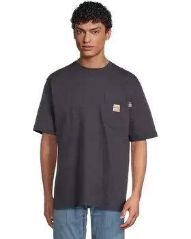 Футболка Carhartt Big & Tall Flame Resistant Force Cotton Short, темно-синий