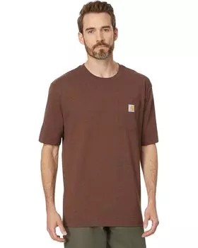 Футболка Carhartt Loose Fit Heavyweight Short-Sleeve Pocket, цвет Mocha Heather