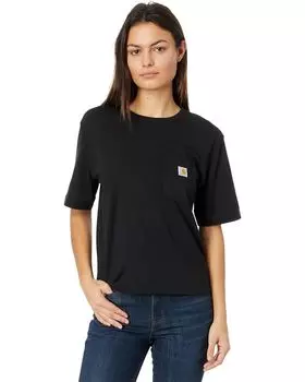 Футболка Carhartt Loose Fit Lightweight Short Sleeve Crew Neck, черный